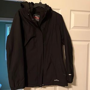 Eddie Bauer weatheredge waterproof breathable raincoat Womens XL. Black